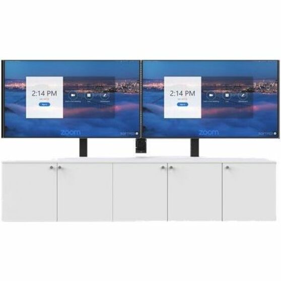 5-BAY CABINET SUPPORTS DUAL 86-98 IN DISPLAYS. INCLUDES INTEGRATED DISPLAY MOUN