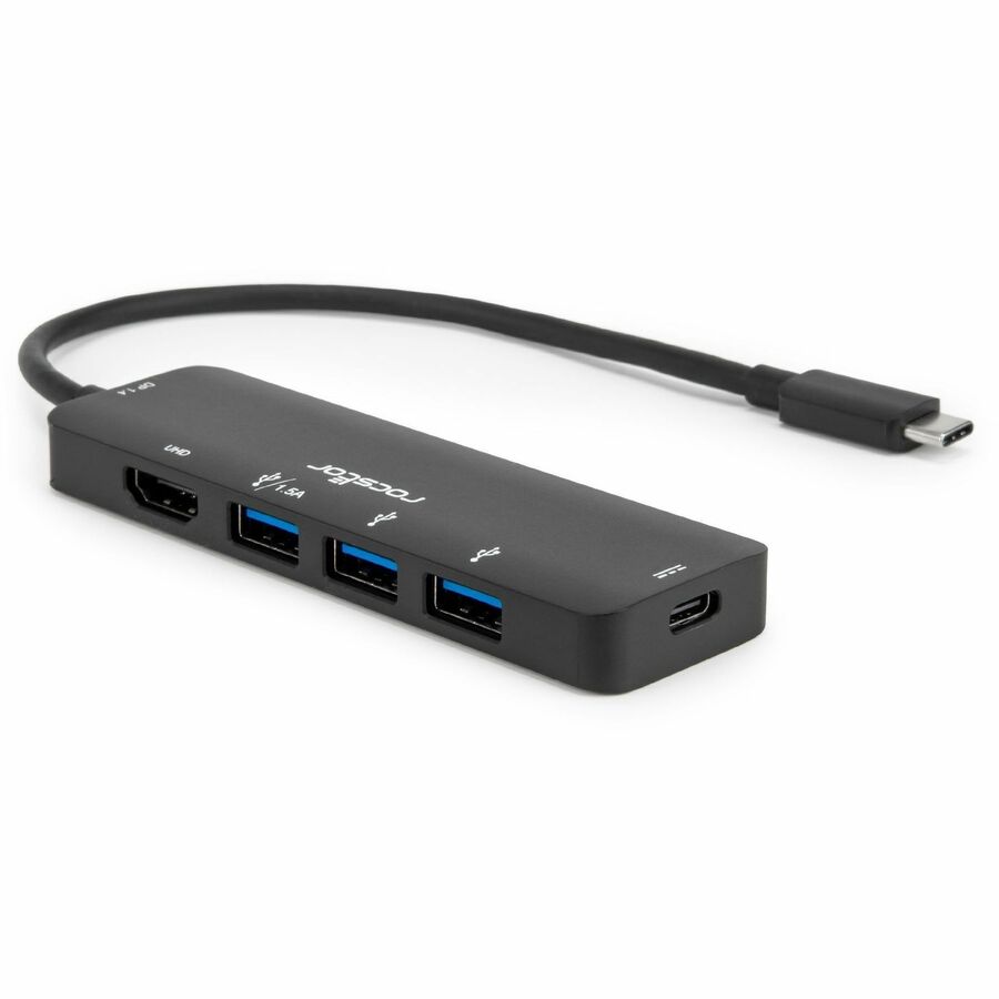 PREMIUM USB-C TO 4K@60HZ HDMI, 3X USB TYPE-A, USB TYPE-C 100W PD CHARGING WITH D