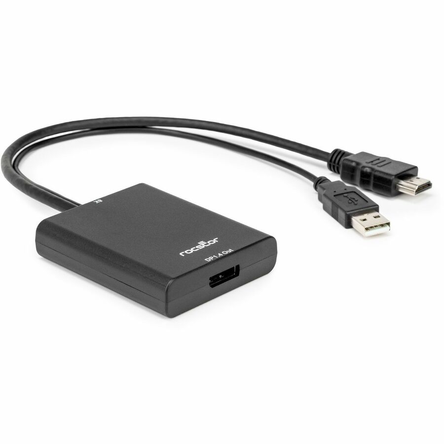 PREMIUM HDMI TO DISPLAYPORT 8K ADAPTER WITH WITH USB TYPE-A CABLE - HDMI WITH US
