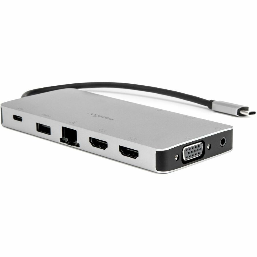 USB-C PORTABLE DOCK MULTIPORT ADAPTER 100W PD 2X HDMI 1X VGA 4X USB-A SD/TF GIGA