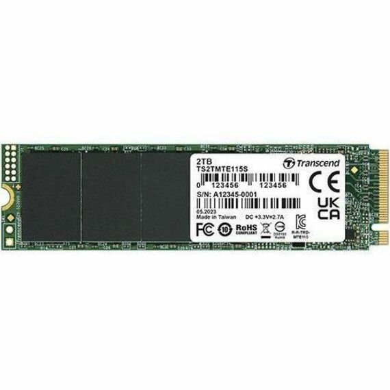 2TB, M.2 2280,PCIE GEN3X4, NVME, TLC, DRAM-LESS