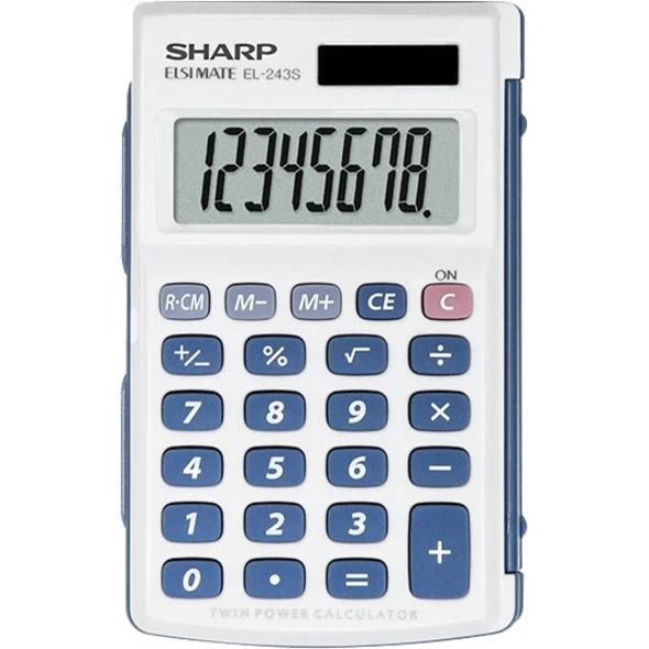 SHARP EL243SB TWIN-POWERED HAND-HELD CAL