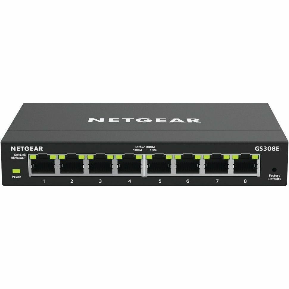 NETGEAR (GS308E-400NAS) 8-Port Gigabit Ethernet Plus Switch(Open Box)