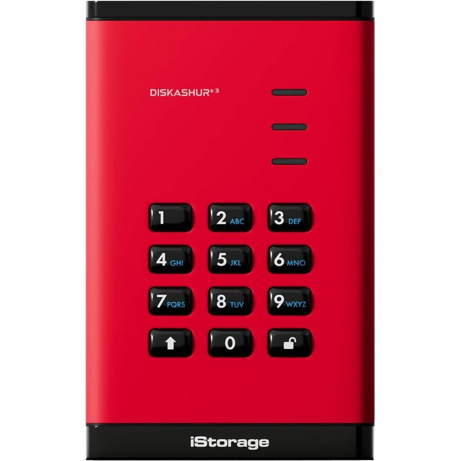 ISTORAGE DISKASHUR3 SSD 4TB RED - SECURE