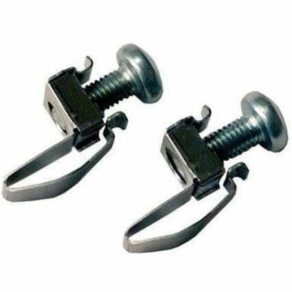 CLIK-NUT HARDWARE KIT, #10-32 CAGE NUTS AND SCREWS, 25 COUNT, BLACK ZINC