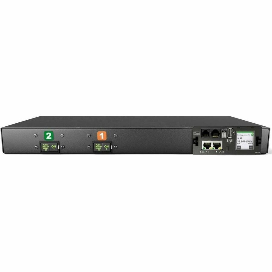 RPDU, MONITORED UNIT LEVEL EC, 30A, 208V, 4.9KW, HORIZONTAL, (4) LOCKING IEC C13