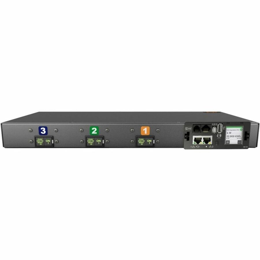 RPDU, MONITORED UNIT LEVEL EC, 30A, 208V DELTA, 8.6KW, HORIZONTAL, (6) LOCKING I