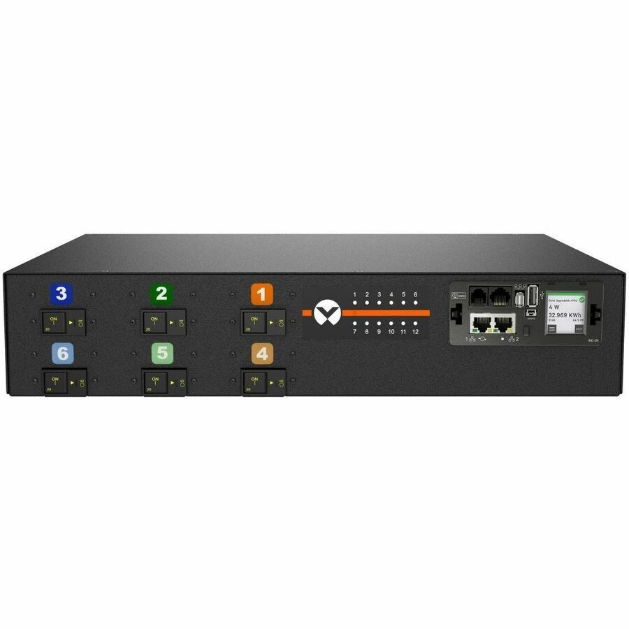 RPDU, MONITORED OUTLET LEVEL EC, 60A, 208V DELTA, 17.2KW, HORIZONTAL, (12) COMBI