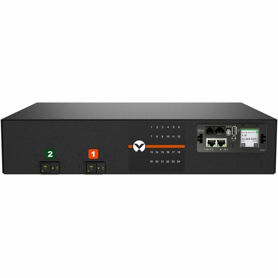 RPDU, MONITORED OUTLET LEVEL EC, 30A, 208V, 4.9KW, HORIZONTAL, (24) COMBINATION