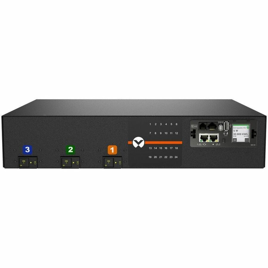 RPDU, MONITORED OUTLET LEVEL EC, 30A, 208V, 5.7KW, HORIZONTAL, (24) COMBINATION