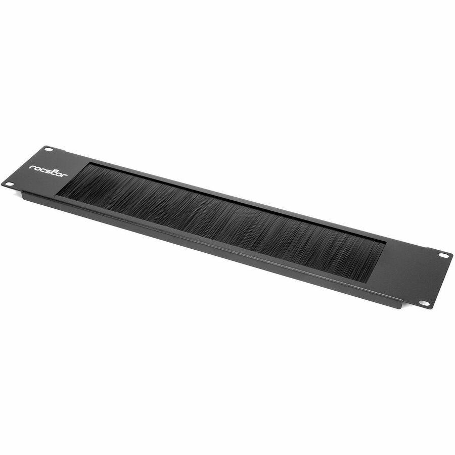 ROCSTOR 2U RACK MOUNT BRUSH PANEL - RACK CABLE MANAGEMENT - 2U RACK HEIGHT - COL