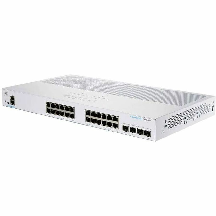 CBS250 SMART 24-PORT GE, FULL POE, 4X10G SFP+ REMANUFACTURED