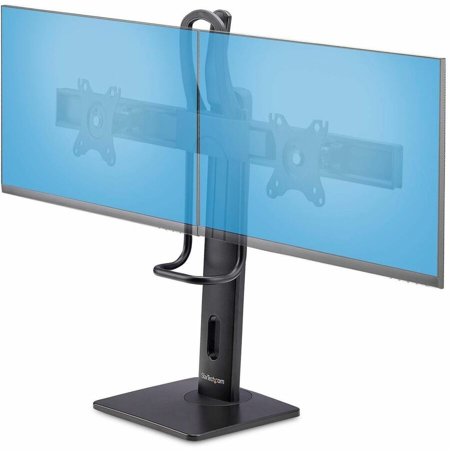 CROSSBAR DUAL MONITOR DESK STAND FOR DOUBLE 27-INCH SCREENS, VESA MOUNT 75X75/10