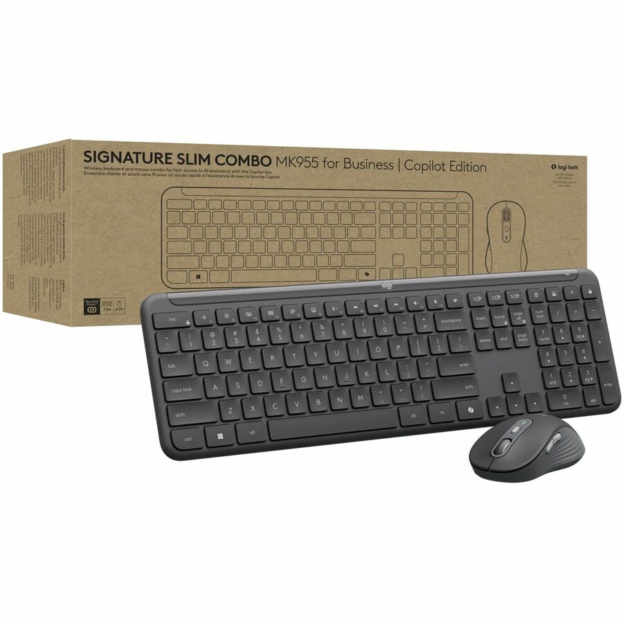 LOGITECH SIGNATURE SLIM COMBO MK955 FOR BUSINESS COPILOT EDITION - GRAPHITE - CO