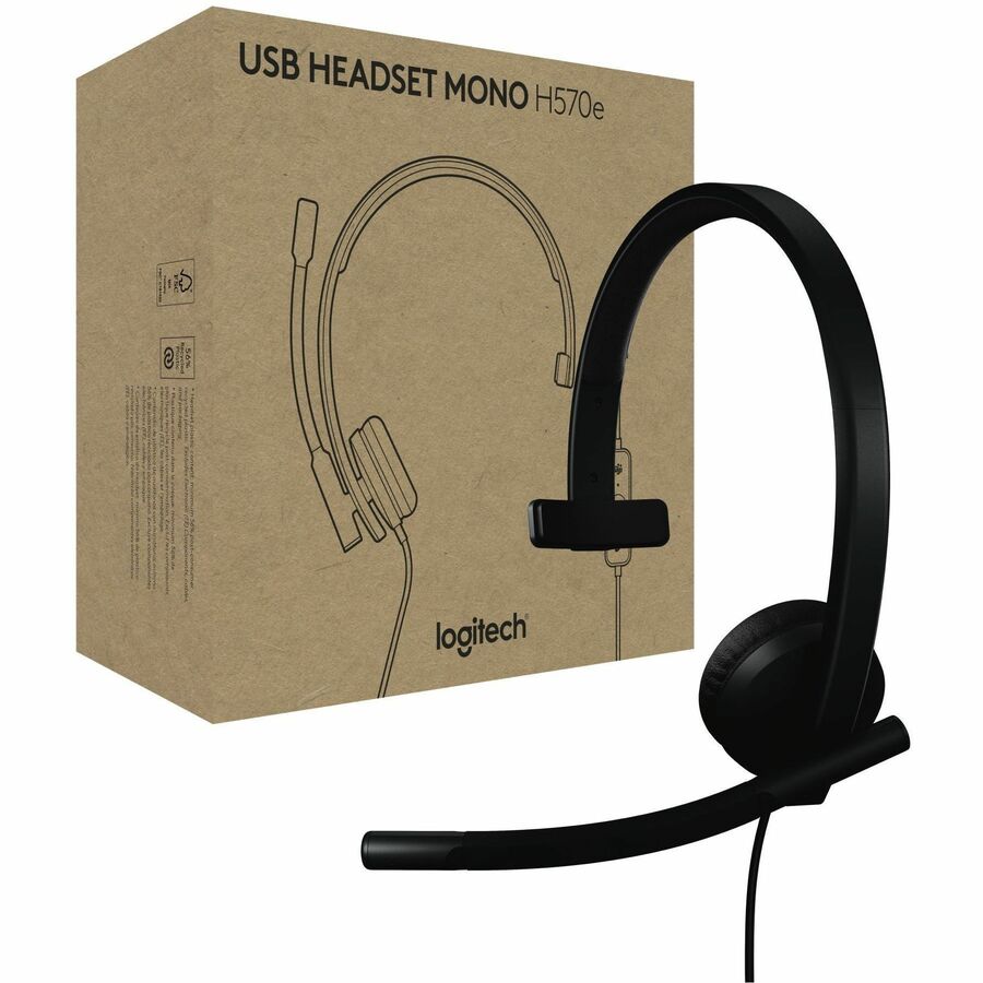 H570E WIRED MONO, TEAMS (USB-A) - BLACK