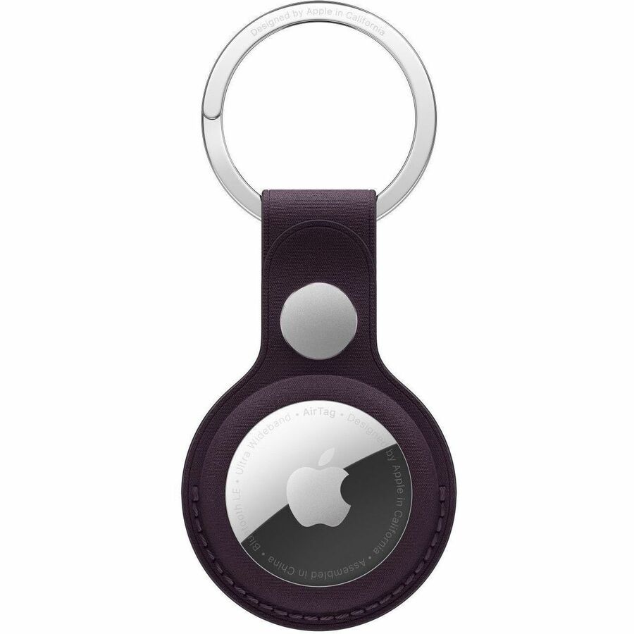 AIRTAG FINEWOVEN KEY RING - BLACKBERRY