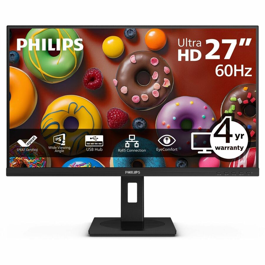 PHILIPS 27B1U3900 - 27 inch Monitor, LED, 4K UHD, USB-C (90W), HDMIx2, DP, EPEAT, 4 Year Manufacturer Warranty - 27"