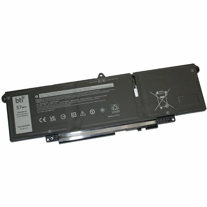 BTI WW8N8-BTI 3-CELL 11.4V LI-ION BATTERY FOR DELL LATITUDE 7340, 7340 2-IN-1, 7
