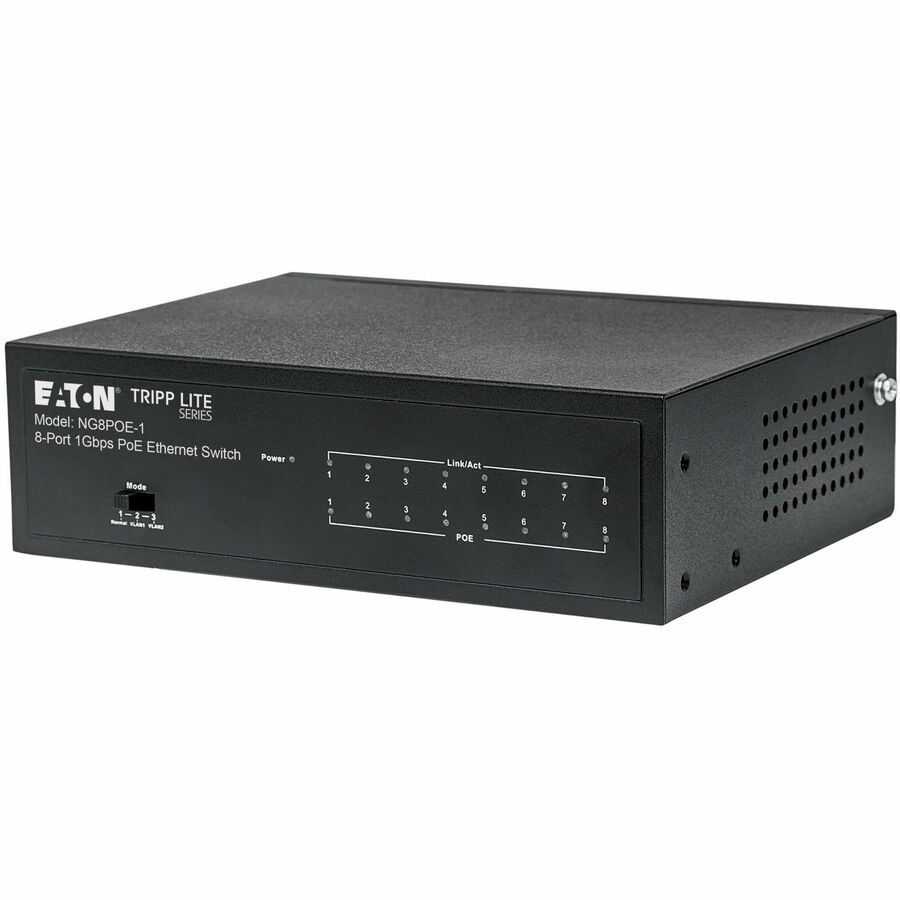 Tripp Lite Series 8-Port 10/100/1000 Mbps Desktop Gigabit Ethernet Unmanaged Switch with Poe+, 60w, Metal Enclosure