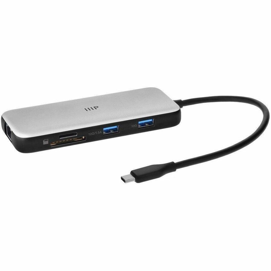MONOPRICE 8-IN-1 DUAL HDMI 4K@60HZ DOCK WITH 10GBPS USB PORTS PD MAX 100W SD AND