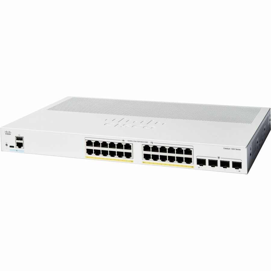 CATALYST 1300 24-PORT GE, POE, 4X1G SFP REMANUFACTURED