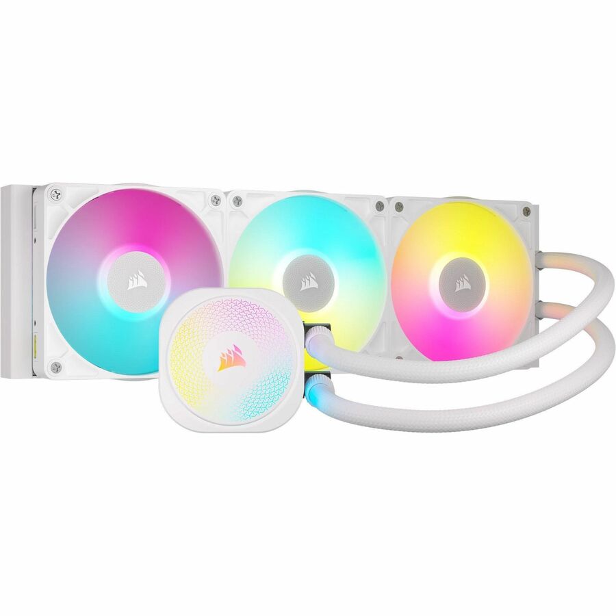 CORSAIR ICUE LINK TITAN 360 RX RGB WHITE AIO, 360MM RADIATOR, LIQUID CPU COOLER