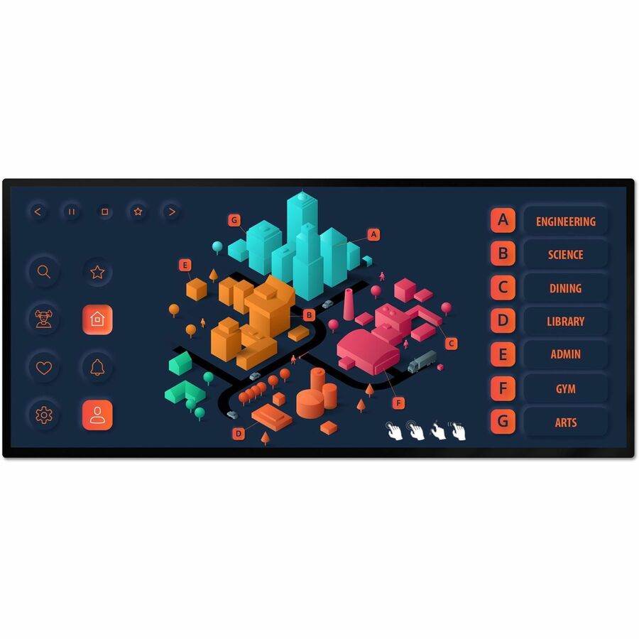 PLANAR URW105 105IN DISPLAY, 5K, ULTRAWIDE, D-LED BACKLIGHT, 500 NIT, 24X7, DUAL