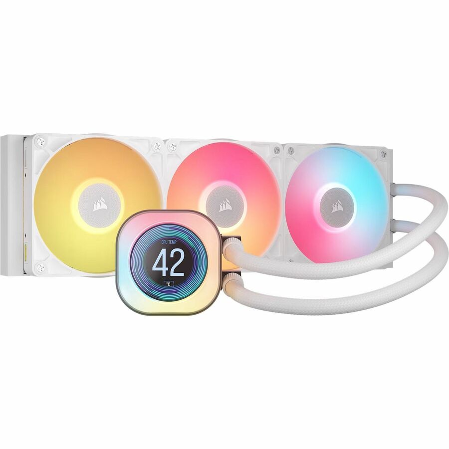 CORSAIR ICUE LINK TITAN 360 RX LCD WHITE AIO, 360MM RADIATOR, LIQUID CPU COOLER