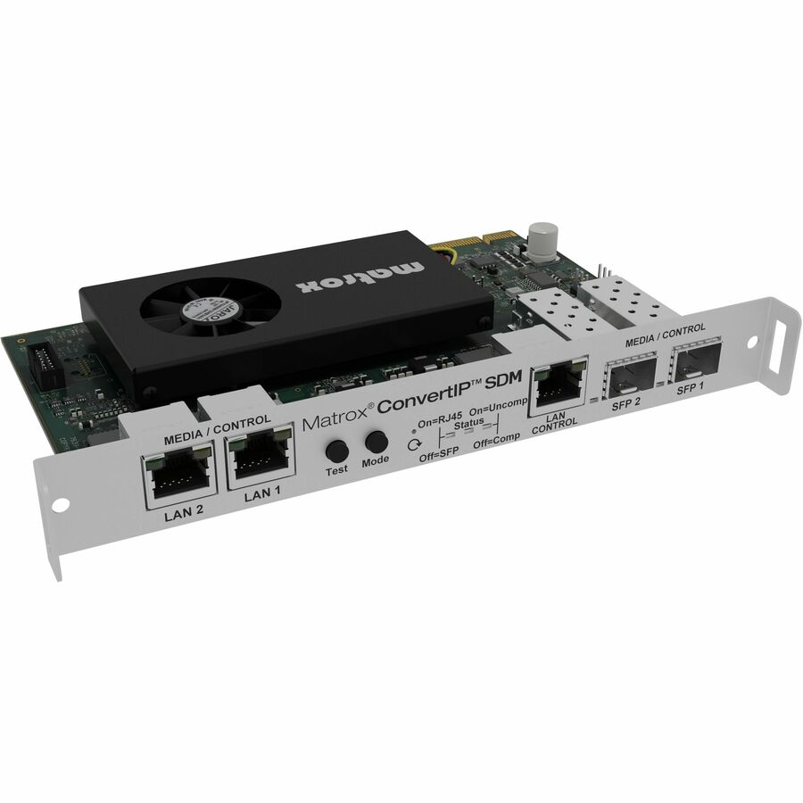 CONVERTIP SDM CARD, 2X SFP, 2X RJ45, 1X RJ45 (CTRL), IPMX/ST 2110, COMP/UNCOMP.