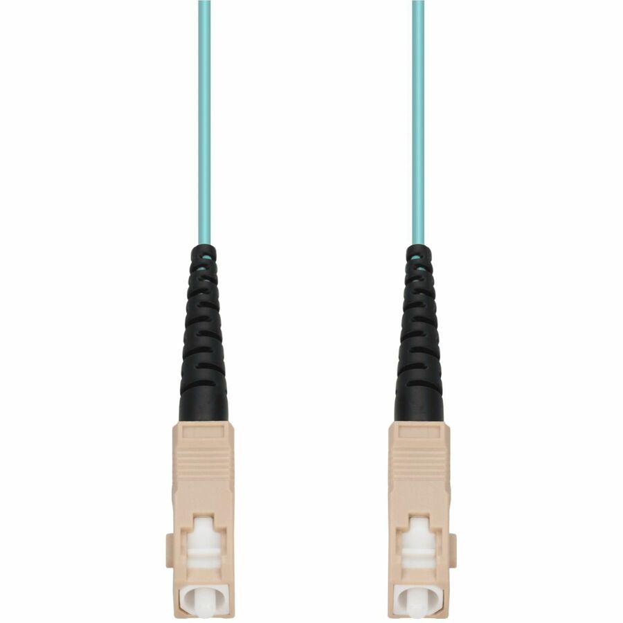 9M SC TO SC AQUA OM4 SIMPLEX OFNP (PLENUM-RATED) FIBER PATCH CABLE