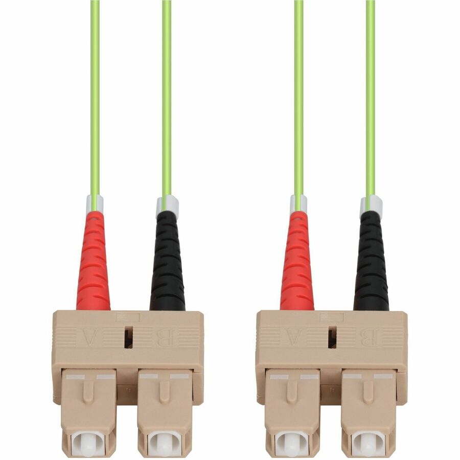 3M SC TO SC LIME GREEN OM5 DUPLEX OFNP (PLENUM-RATED) FIBER PATCH CABLE