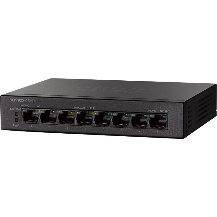 SG110D-08HP 8-PORT POE GIGABIT DESKTOP SWITCH REMANUFACTURED
