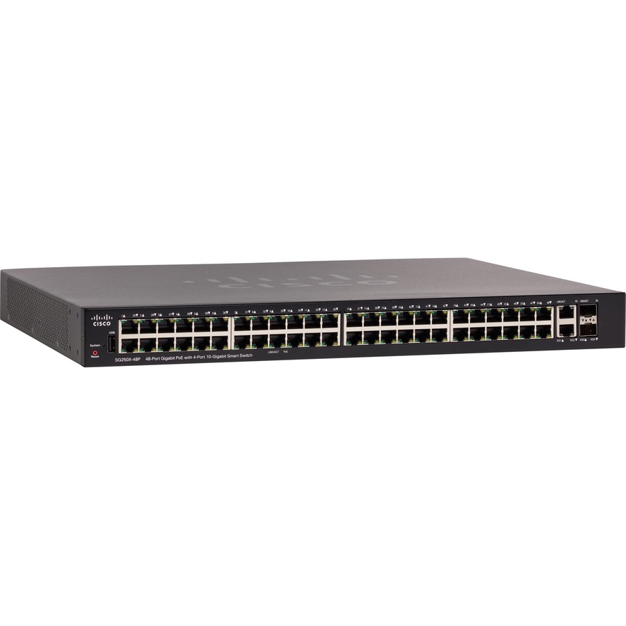 SG250X-48P 48-PRTGBPOESMRTSWITCHW/10G UPLINKS REMANUFACTURED