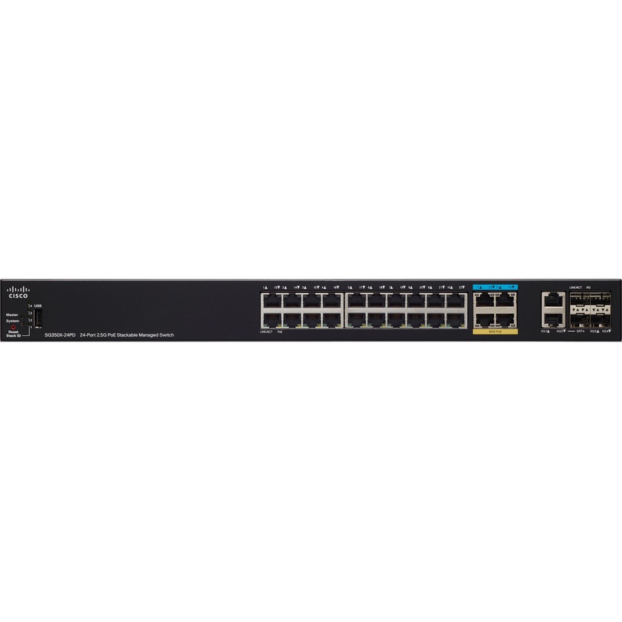 CISCOSG350X-24PD 24-PRT2.5GPOESTCKBLMNGDSWITCHREMANUFACTURED