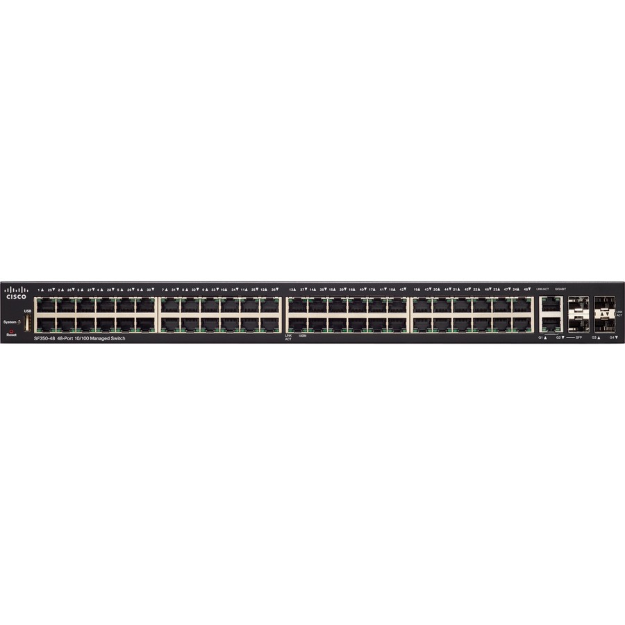 CISCO SF350-48 48-PORT 10/100 MANAGED SWITCH REMANUFACTURED