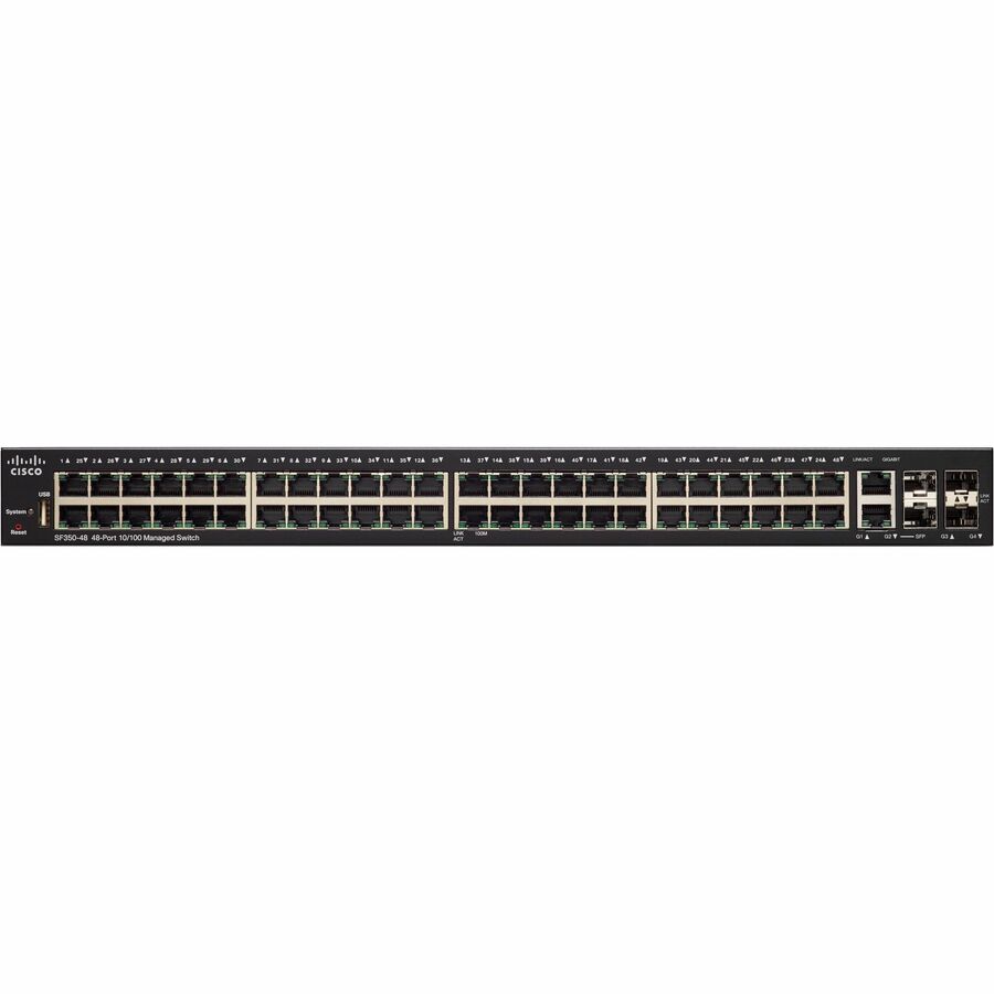 CISCO SF350-48 48-PORT 10/100 MANAGED SWITCH REMANUFACTURED