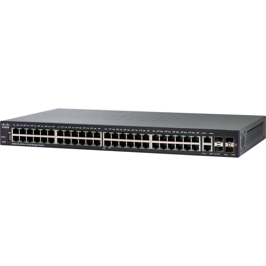 CISCO SF350-48 48-PORT 10/100 MANAGED SWITCH REMANUFACTURED