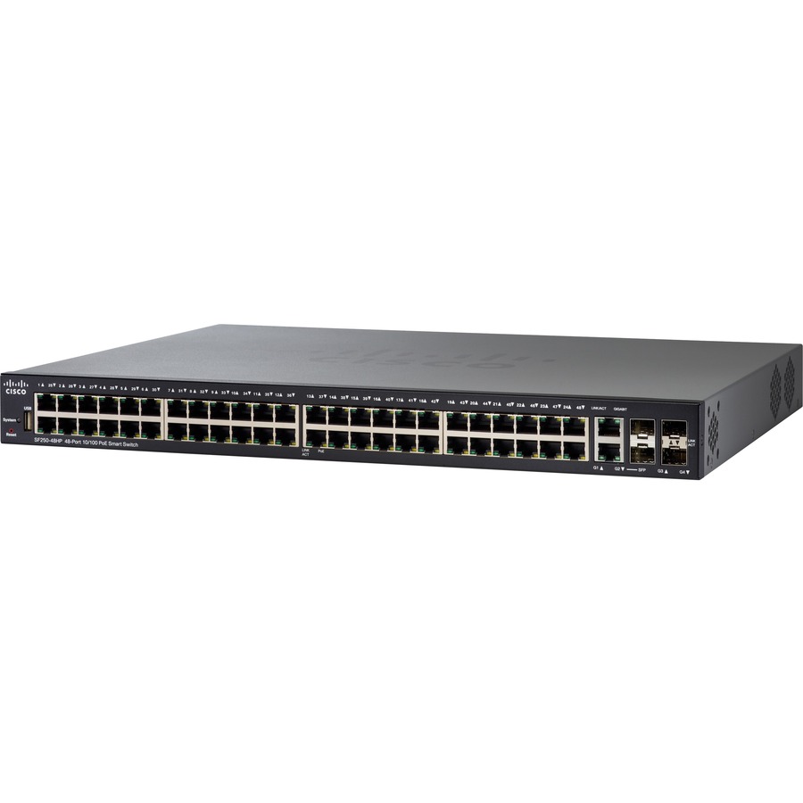 CISCO SF250-48HP 48-PORT 10/100 POE SWITCH REMANUFACTURED