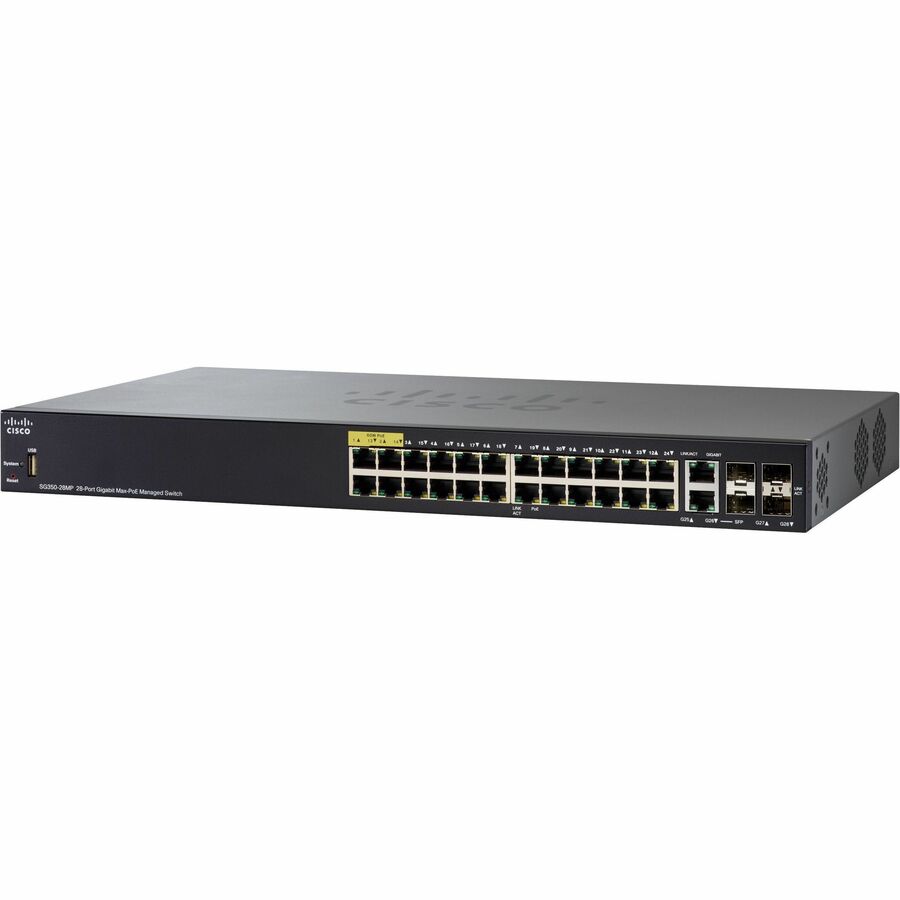CISCO SG350-28MP28-PORTGIGABITPOEMANAGEDSWITCHREMANUFACTURED