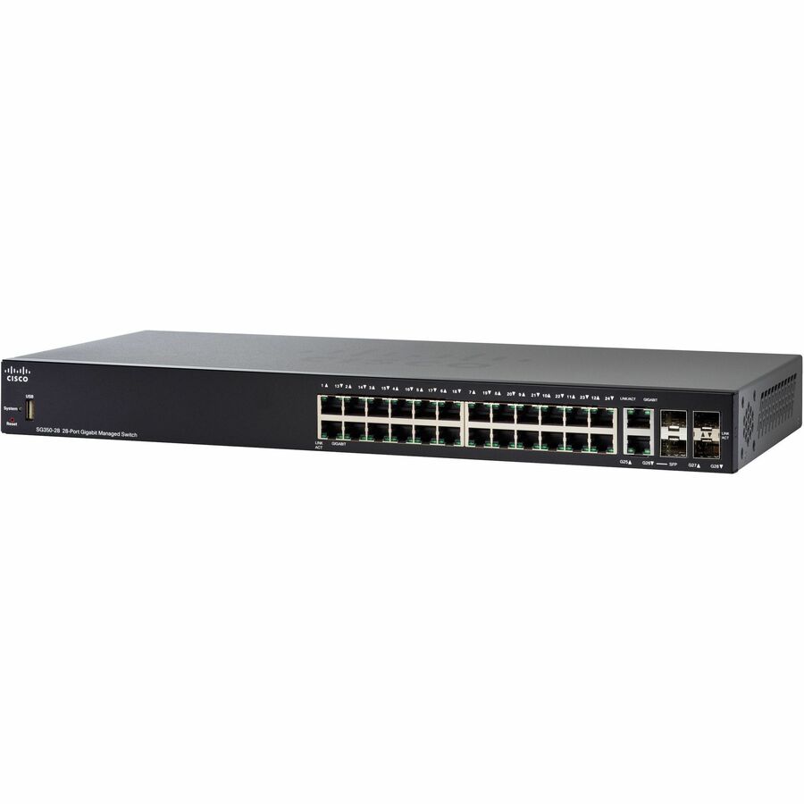 CISCO SG350-28 28-PORT GIGABIT MANAGED SWITCH REMANUFACTURED