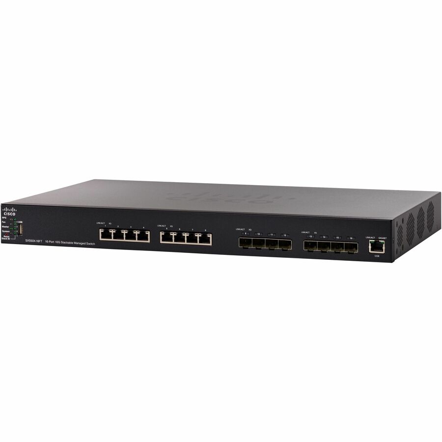 CISCOSX550X-16FT16-PORT10GSTACKBLEMANAGDSWTCH REMANUFACTURED