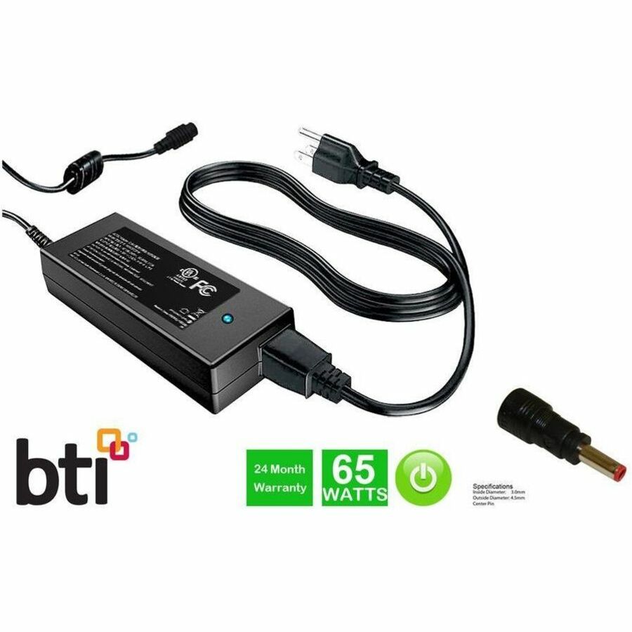 Battery Technology Inc. 492-Bdbz-Bti 19v 65w AC Adapter 0x8w1 Inspiron 3168 5301 5370 7359