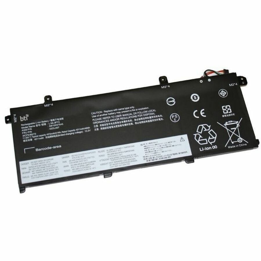 BTI 02DL007-BTI 3-CELL 11.55V LI-ION BATTERY FOR LENOVO THINKPAD P14S, P43S, P43