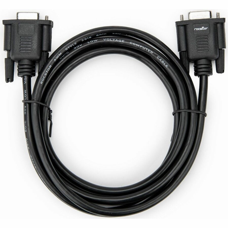 PREMIUM 6FT (2M) DB9 RS232 SERIAL NULL MODEM CABLE F/F -2 M BLACK FEMALE TO FEMA