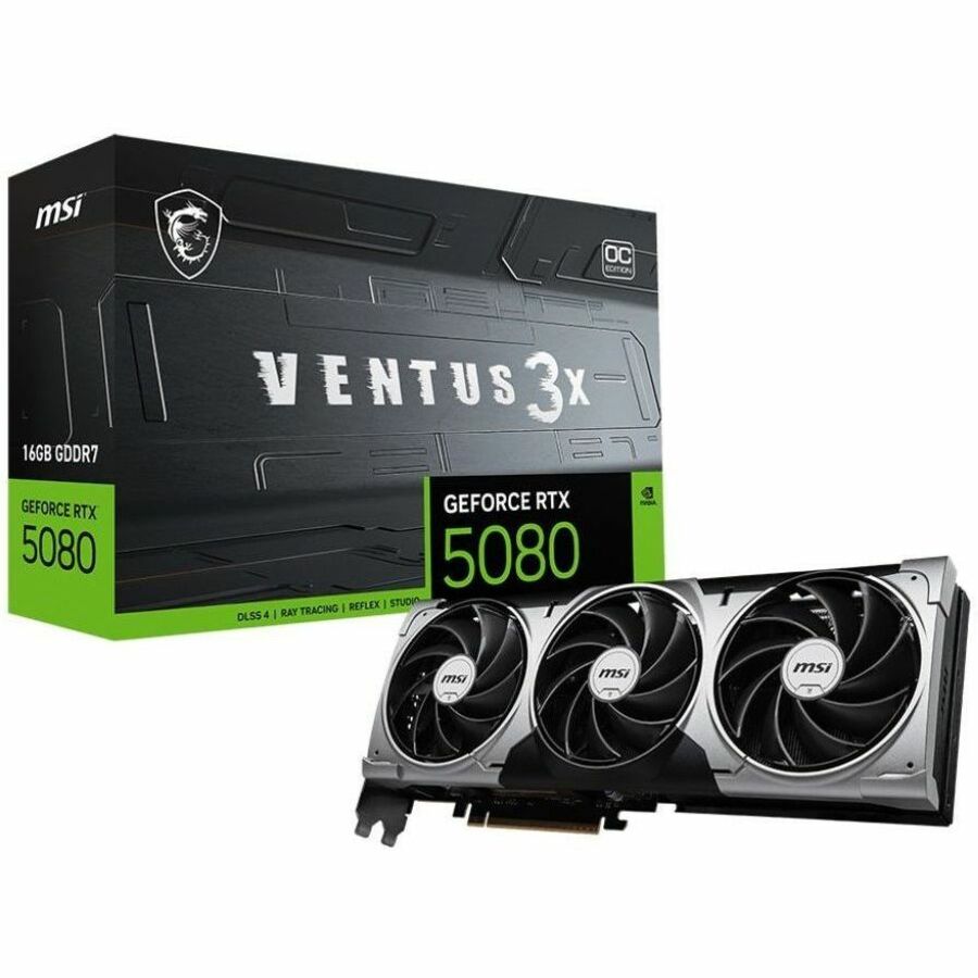 GEFORCE RTX 5080 16G VENTUS 3X OC/HDMI 1/DP 3/ATX/TRIPLE FAN/OC/16G
