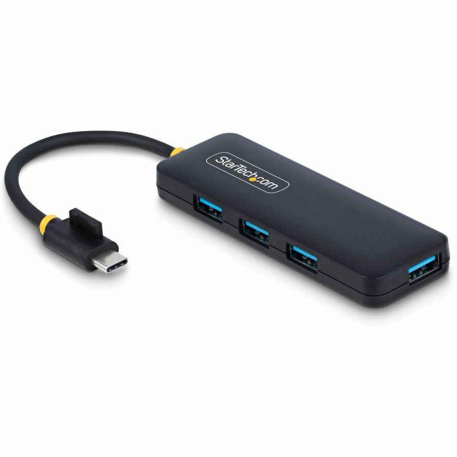 4-PORT USB-C HUB, 5GBPS, USB-C TO 4X USB-A, BUS POWERED, SMALL TRAVEL MINI HUB,