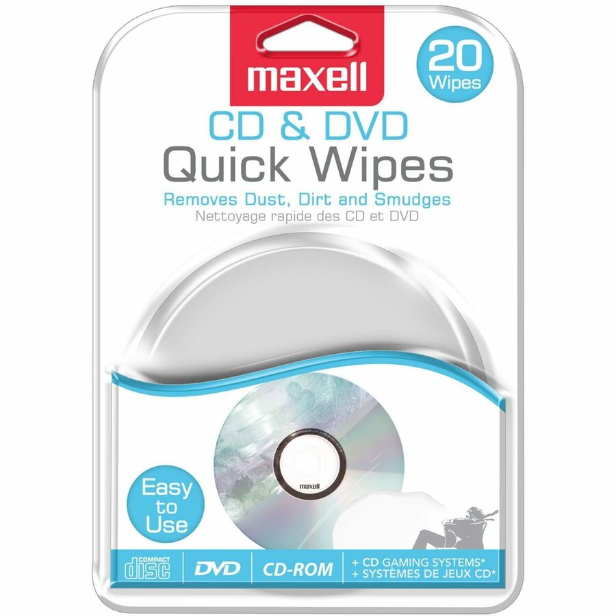 DISC MEDIA DRY CLEANING WIPES 20PCS