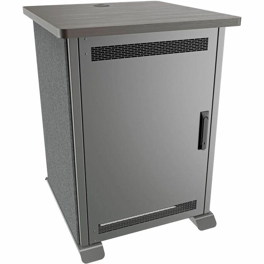 FM,RACK,16RU,27D,A3,GR,CG,SOLID DOOR