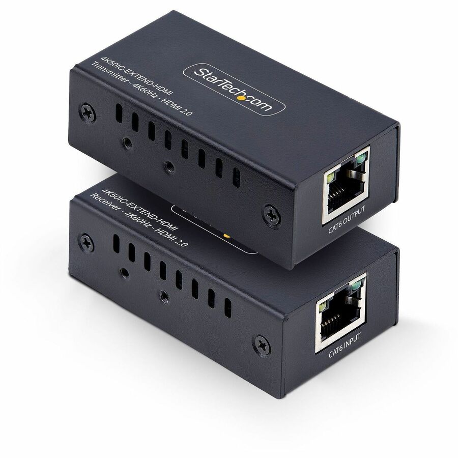 HDMI EXTENDER OVER CAT5E/CAT6, 4K 60HZ, UP TO 200FT (60M), TRANSMITTER AND RECEI