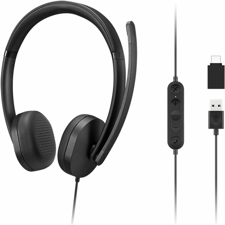LENOVO 115 USB-A / USB-C WIRED STEREO HEADSET